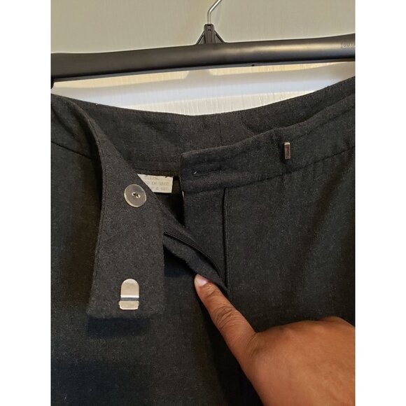 Jones & CO stretch, gray slacks with hidden, back zipper hem, size 14 - Picture 3 of 9